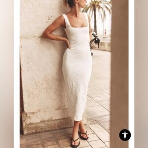 Zara Strech Square Neck Dress
